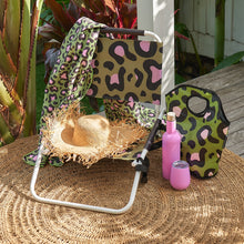 Load image into Gallery viewer, Beach Chair - Ocelot Pink Khaki