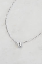Load image into Gallery viewer, Letter Necklace A-Z Silver