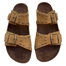 Load image into Gallery viewer, Bosabo Rivet Slides - Tan Suede