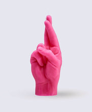 Load image into Gallery viewer, Crossed Fingers Candle Hand - Pink
