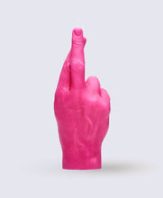 Load image into Gallery viewer, Crossed Fingers Candle Hand - Pink