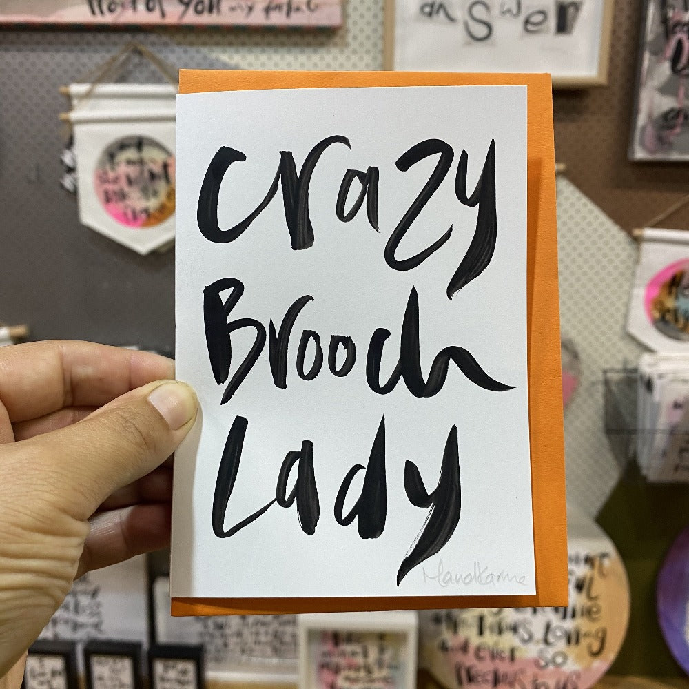 HandKarma Crazy Brooch Lady Card