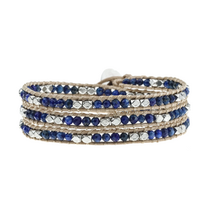 Delicate Wrap Bracelet - Lapis Lazuli