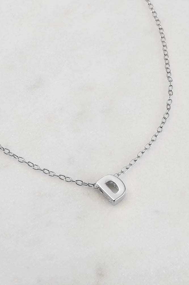Silver Letter Necklace A-Z
