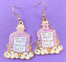 Load image into Gallery viewer, Do No Harm Take No Shit Earrings