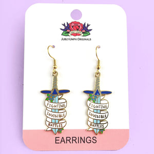 Fighting Invisible Battles Earrings