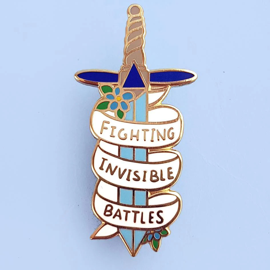 Fighting Invisible Battles Lapel Pin
