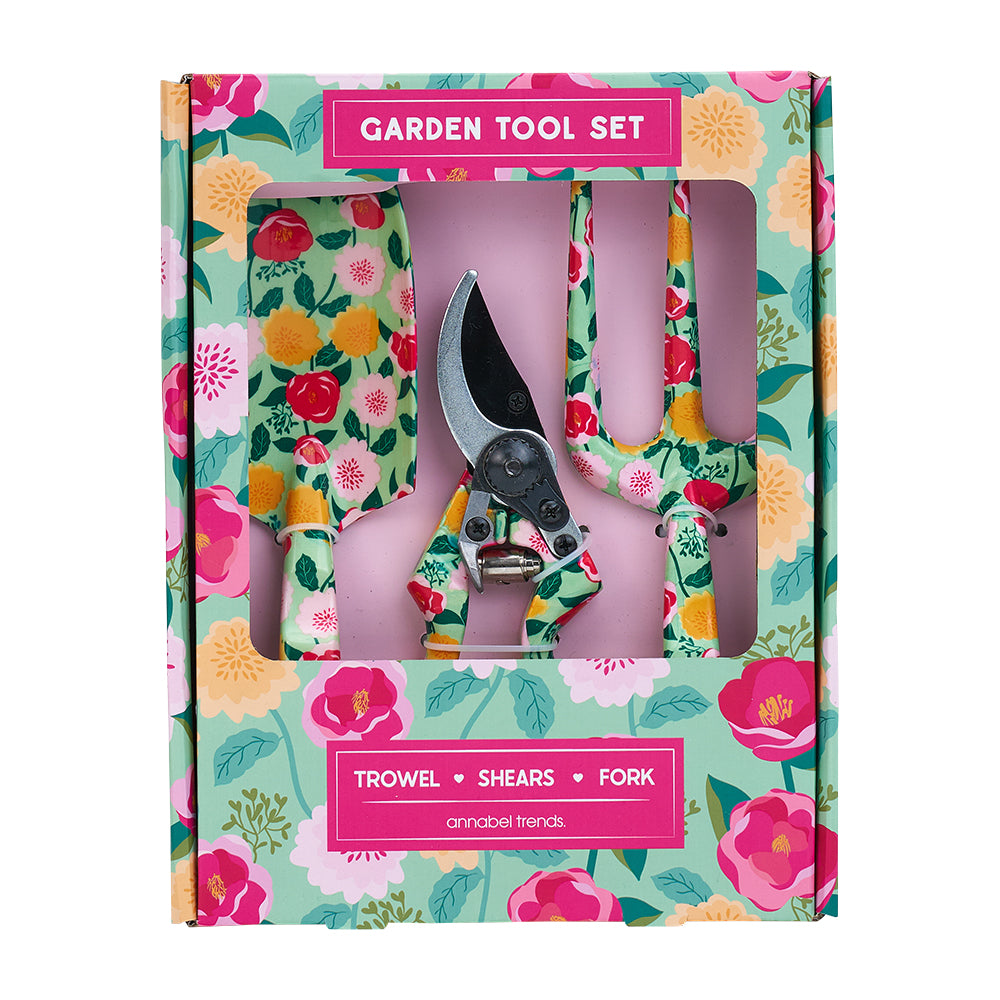 Garden Tool Set - Camellias Mint