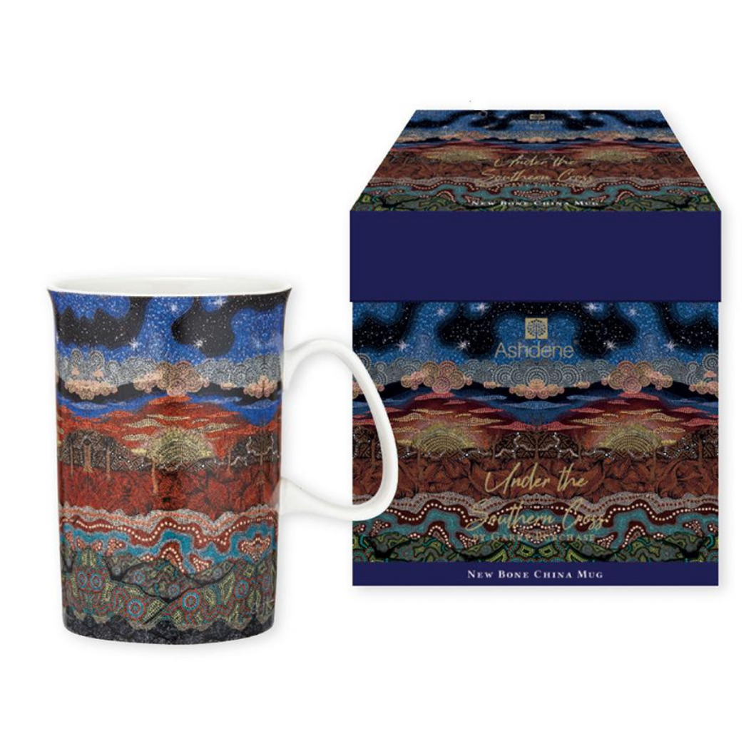 'Under the Southern Cross' Indigenous Mug by Garry Purchase