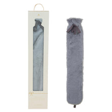 Load image into Gallery viewer, Grey Long Hot Water Bottle - Faux Fur