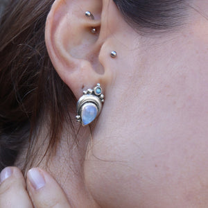 Odyssey Moonstone Silver Earrings