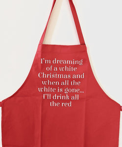 White Christmas Apron