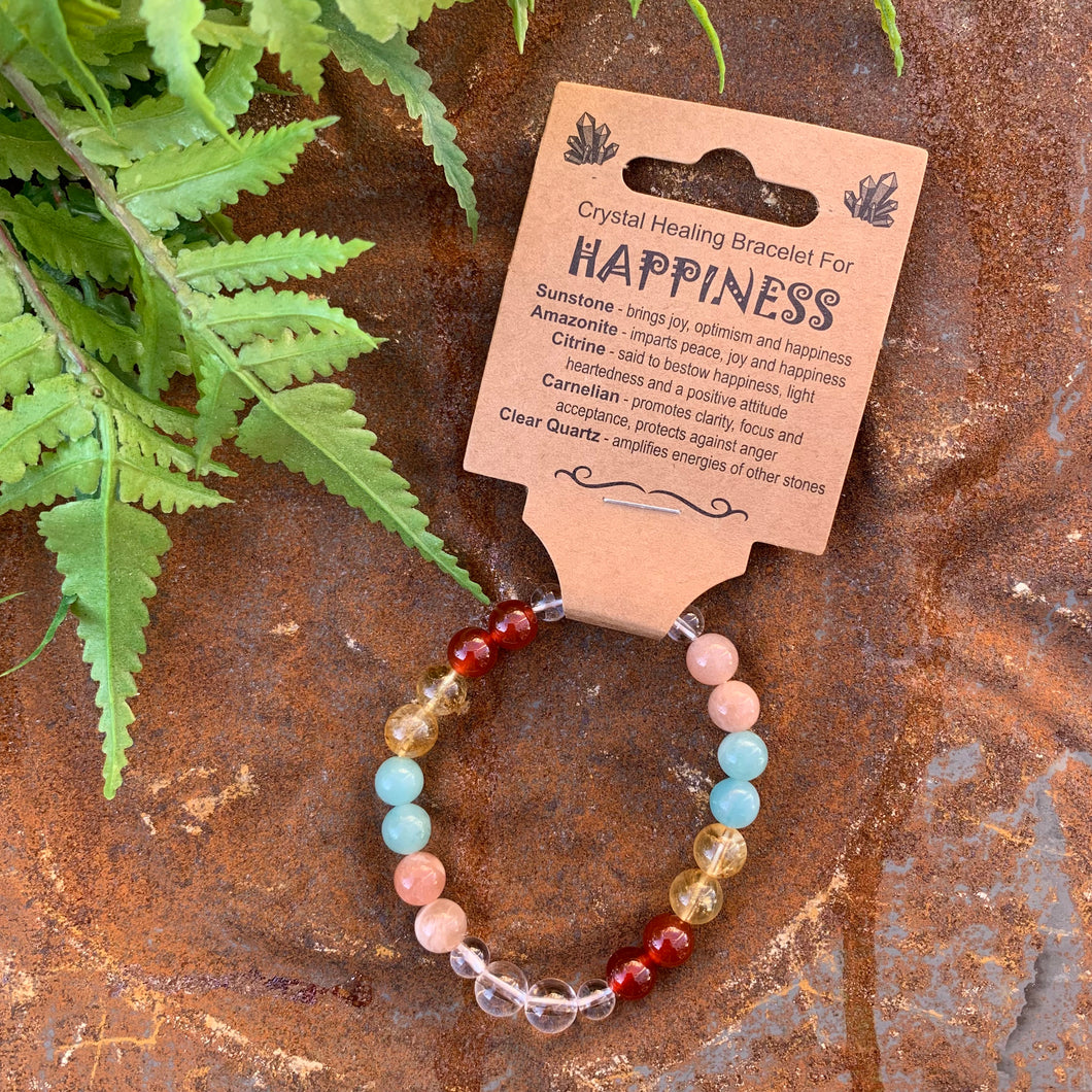 “Happiness” Crystal Healing Bracelet