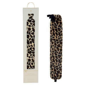 Leopard Long Hot Water Bottle - Faux Fur