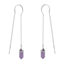 Load image into Gallery viewer, Amethyst Threader Earrings