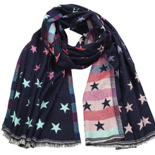 Load image into Gallery viewer, Navy Starstruck Scarf