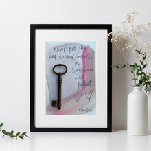 Load image into Gallery viewer, &quot;Never put the Key to your Happiness&quot; Original Artwork