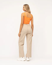 Load image into Gallery viewer, Paper Heart Cropped Wide Leg Jeans - Oatmeal