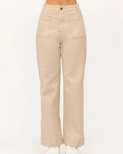 Load image into Gallery viewer, Paper Heart Cropped Wide Leg Jeans - Oatmeal