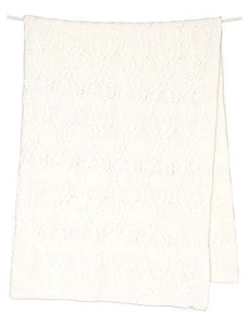 Cream Bowie Organic Knit Blanket