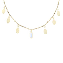 Load image into Gallery viewer, Petal Moonstone Gold Necklace