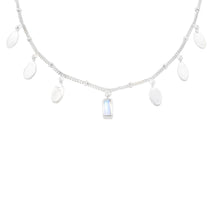 Load image into Gallery viewer, Petal Moonstone Silver Necklace