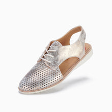 Load image into Gallery viewer, Slingback Punch Marble Shimmer Flats
