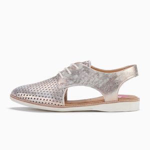 Slingback Punch Marble Shimmer Flats