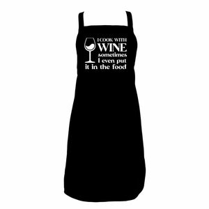'I Cook with Wine' Apron