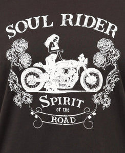 Paper Heart Soul Rider Vintage Tee - Black