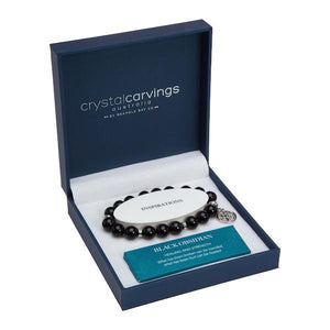 Black Obsidian Tree of Life Crystal Bracelet