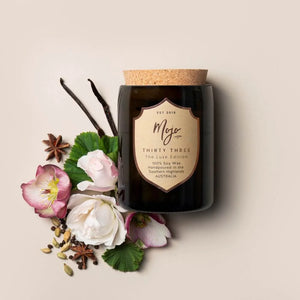 Thirty Three - Luxe Edition - Reclaimed Champagne Bottle Soy Wax Candle