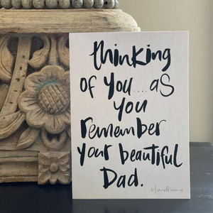 Thinking of you... as you remember Card - Hand Painted Card