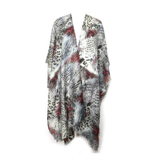 Load image into Gallery viewer, Animal Grey Print Cape