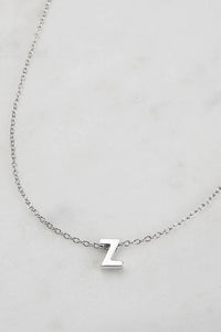 Letter Necklace A-Z Silver