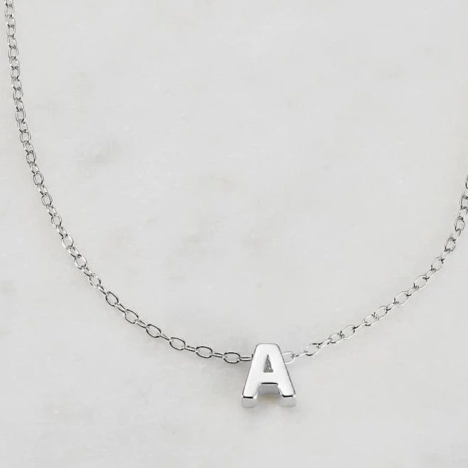 Letter Necklace A-Z Silver