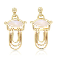 Load image into Gallery viewer, Athena Moonstone Gold Earrings