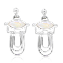 Load image into Gallery viewer, Athena Moonstone Silver Earrings