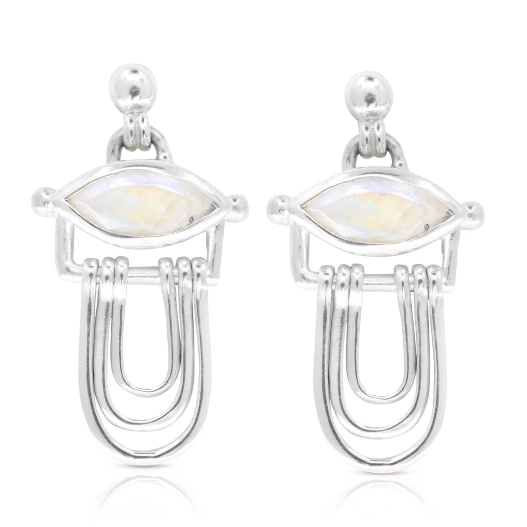 Athena Moonstone Silver Earrings