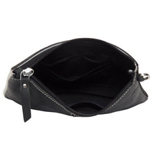 Load image into Gallery viewer, Para Black &amp; White Cowhide Clutch with Tooling Details