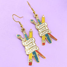 Load image into Gallery viewer, Choose Your Weapon Earrings