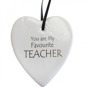 'Favourite Teacher' Hanging Heart