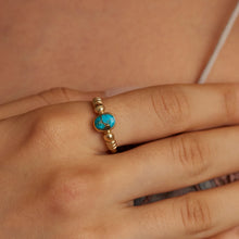Load image into Gallery viewer, Harper Copper Turquoise Gold Ring