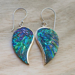 Abalone Mini Angel Wing Earrings