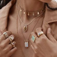 Load image into Gallery viewer, Petal Moonstone Gold Necklace