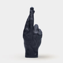 Load image into Gallery viewer, Crossed Fingers Candle Hand - Black