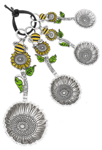 Sunflower/Honey Bee Measuring Spoons (set of 4)